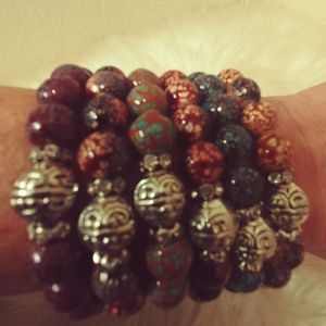 Jasper Bead Bracelet Bundle